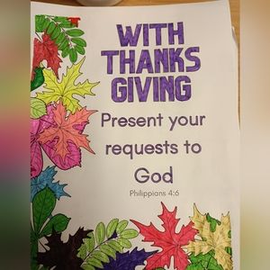 Inspirational adult coloring picture